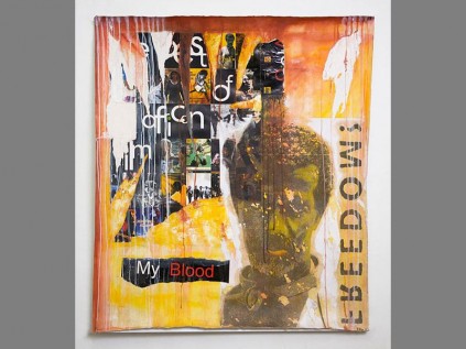 Freedom 2008... Mixed media on paper.