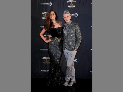 ActressJay Anstey and fashion designer Gert Johan Coetzee.