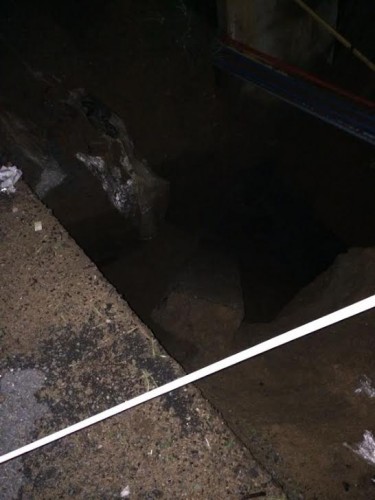 A section of Colraine Drive has collapsed following heavy rain