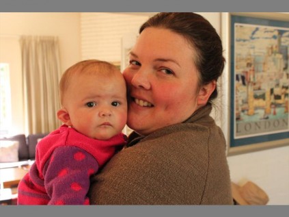 Happy girls... Little Gemma Bramley with mother Louise.