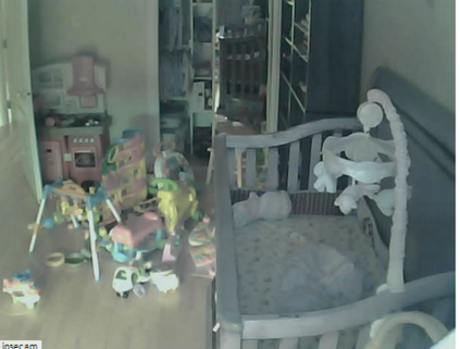 Video footage of a baby's room as posted on the website.