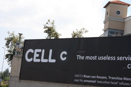 Tape used to black out Cell C logo.