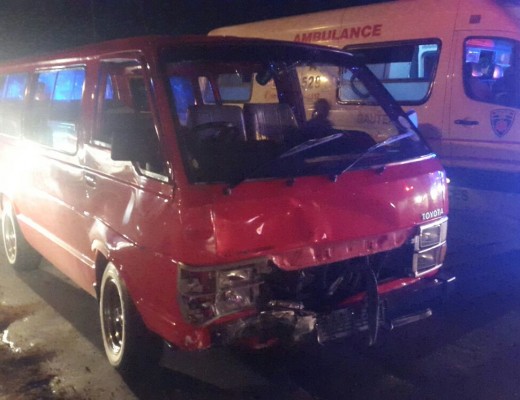 The taxi which was involved in the collision.