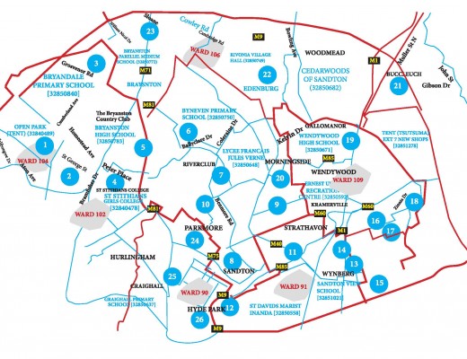 SANDTON MAP