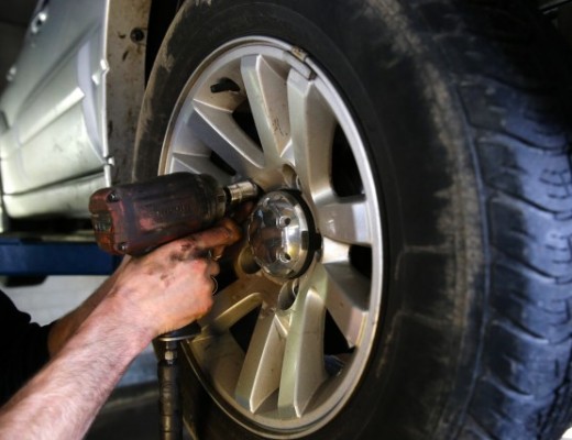 19 Dec 2014, Les Contamines-Montjoie, France, France --- Snow tyre fitting. --- Image by © Pascal Deloche / Godong/Godong/Corbis