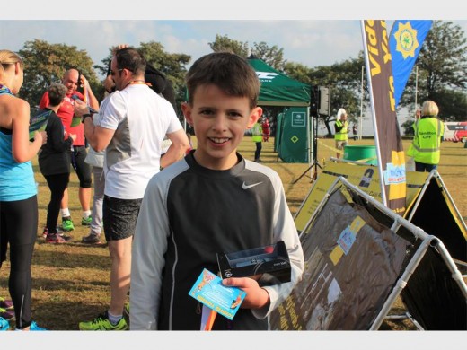 Finished... Alexander Smith is happy after his long run.