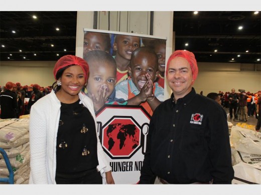 Leaders... Ambassador for Stop Hunger Now, Siba Mtongana and founder of Stop Hunger Now, Rod Brooks.