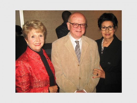 Glynis Kossuth (president of the Highveld Forum), Douglas Gibson and Merle Comninos.