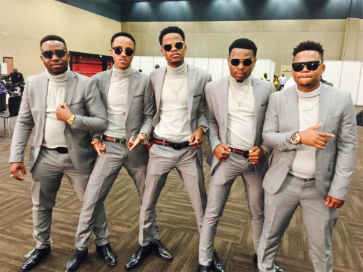 Cebo Ngcobo, Kabelo Pekile,Lwazi Yokwana,Wanda Shabalala and Samkelo Maphumulo at the South African Music Awards earlier this year.