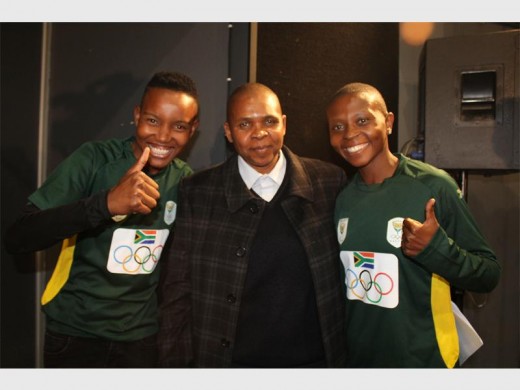 Andile Dlamini, Patience Shikwambana and Nompulelo Nyandeni are all smiles as they are announced as the team of choice that will represent South Africa at the Rio Olympics.